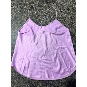 Victorias Secret Lilac Purple Satin Camisole Strappy Racerback Tank Top Medium